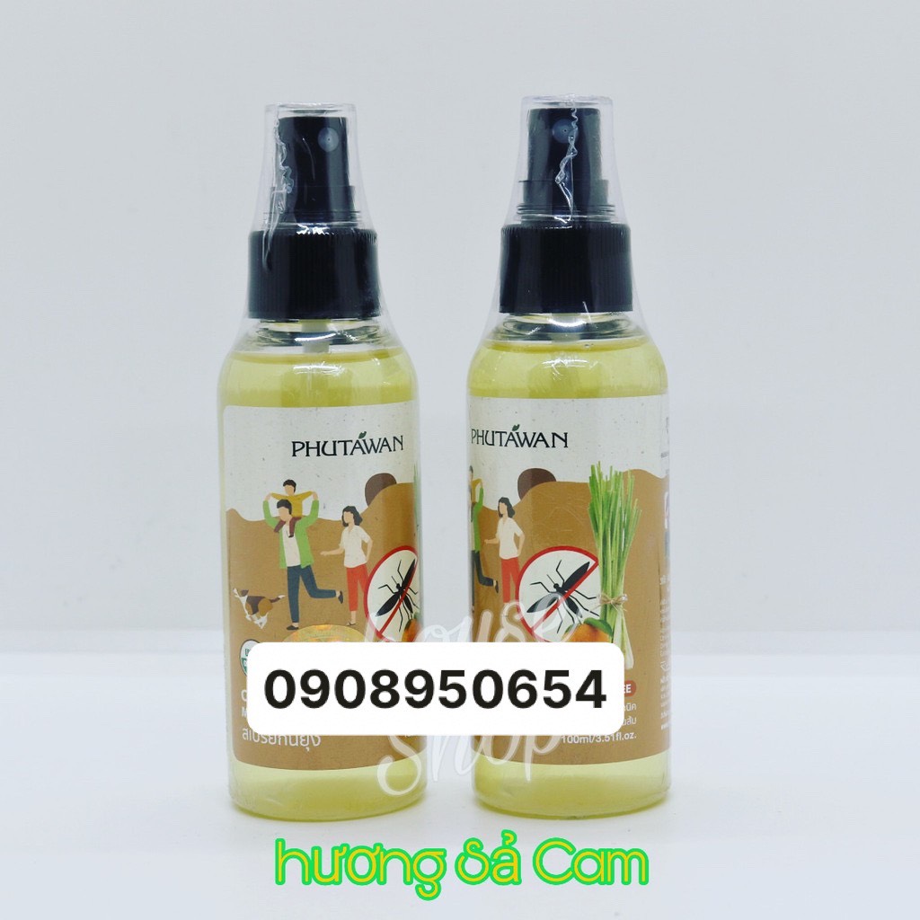 Xịt chống muỗi đốt citronella thái lan 100ml mùi sả cam
