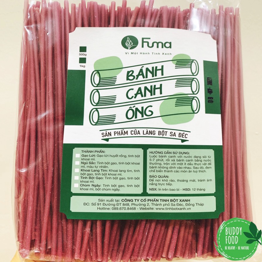Bánh canh ống khoai lang tím/chùm ngây/gạo lứt gói 500gr