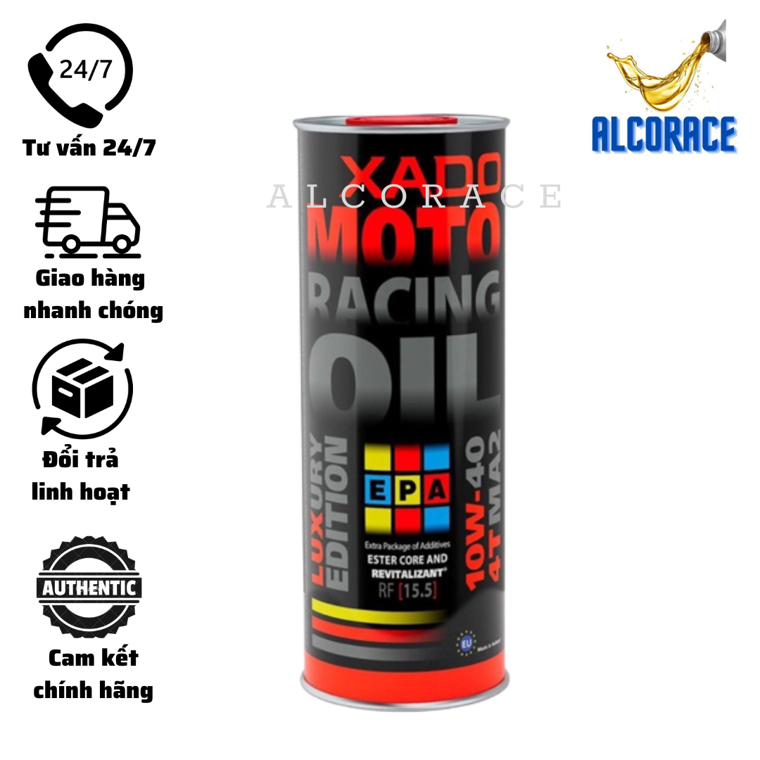 Dầu nhớt tổng hợp cao cấp xado moto racing oil 10w40 rf22.2 - dành cho xe số, côn tay, tay ga