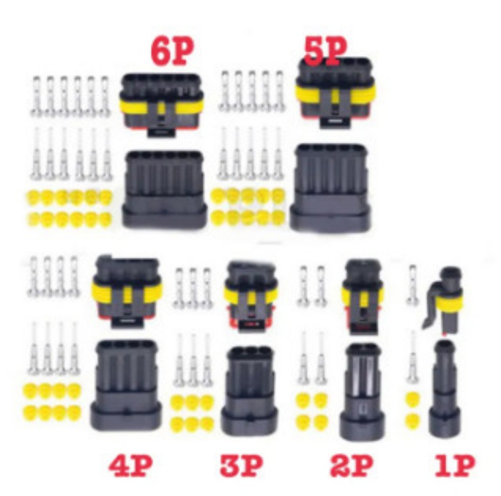 Combo 10 Jack nối dây điện chống nước 3P dùng cho xe máy, xe hơi, ô tô