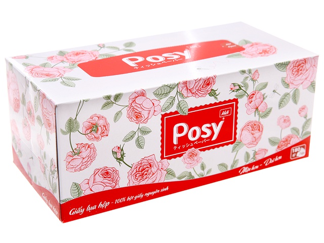 Khăn giấy posy hộp hoa rút 180 tờ x 2 lớp
