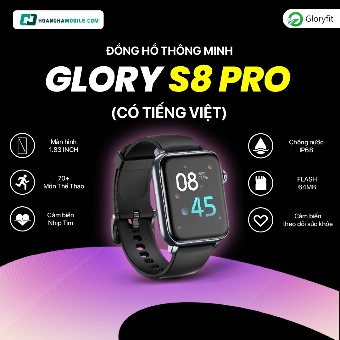 Đồng hồ thông minh Gloryfit S8 Pro - Chính hãng