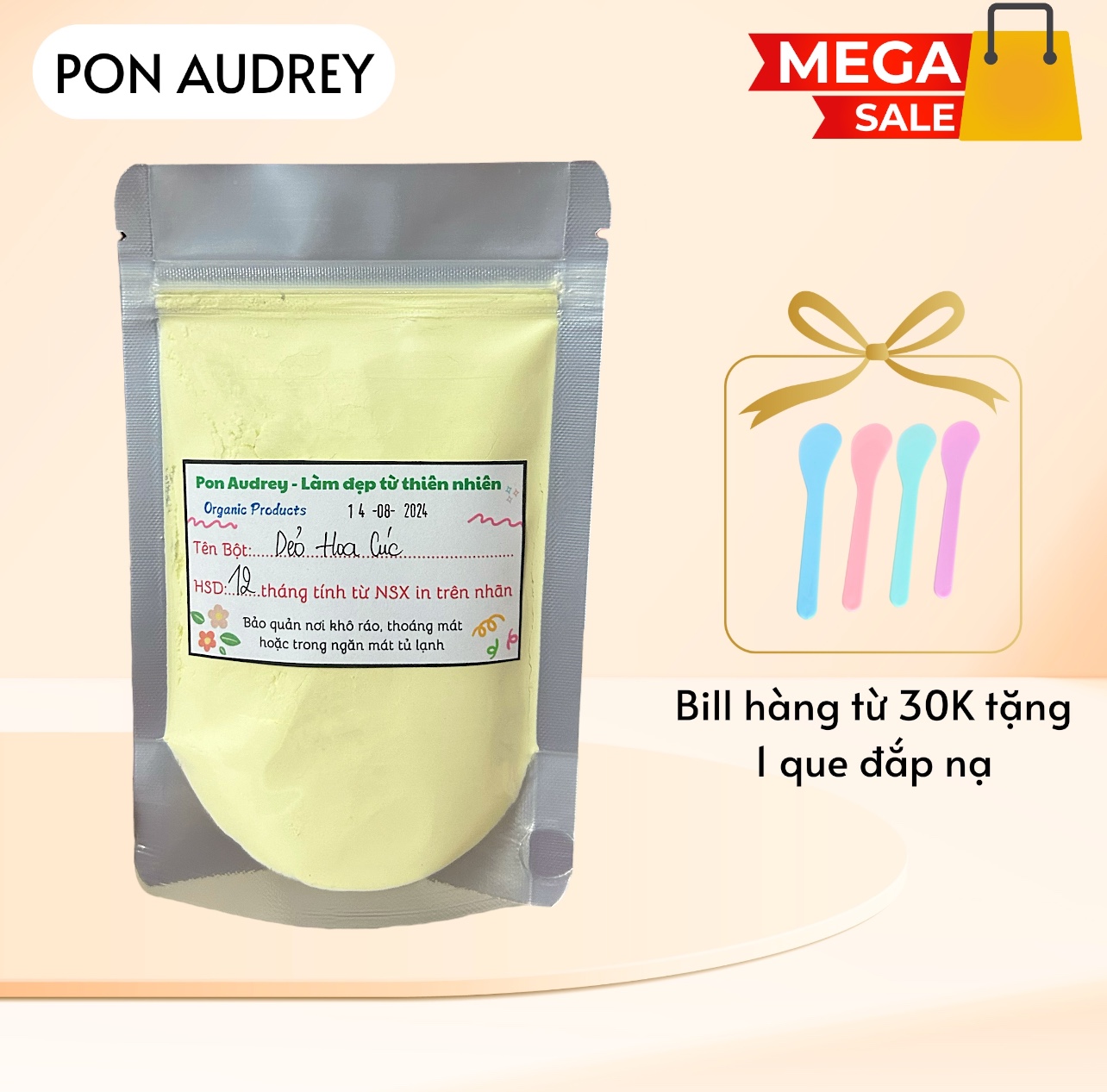 Bột mặt nạ dẻo hoa cúc, lavender collagen nguyên chất chuyên dùng trong spa
