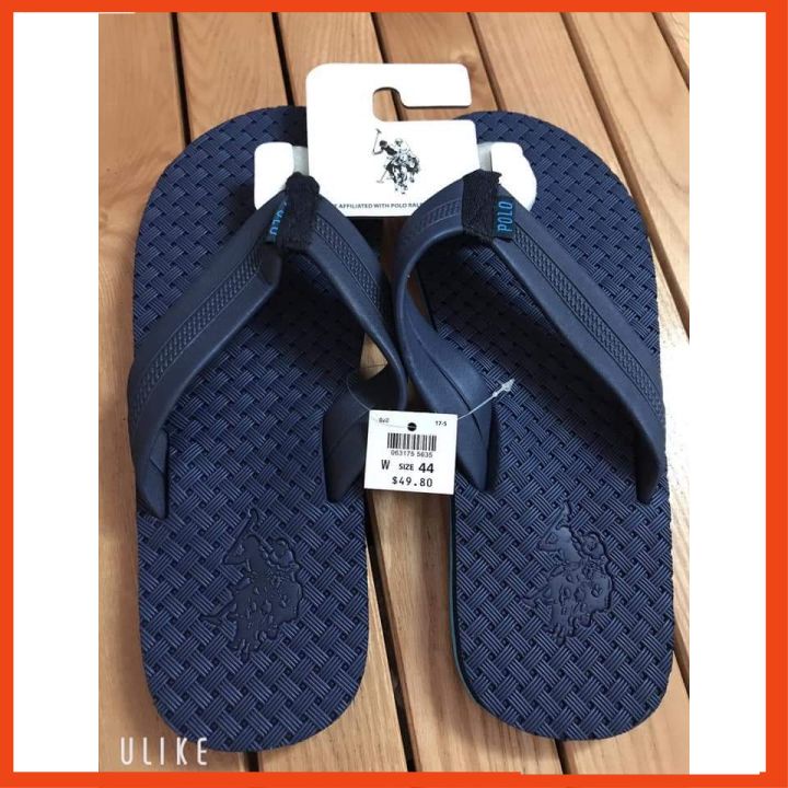 Dép xỏ ngón polo nam size 38 đến 44 hai màu đen xanh