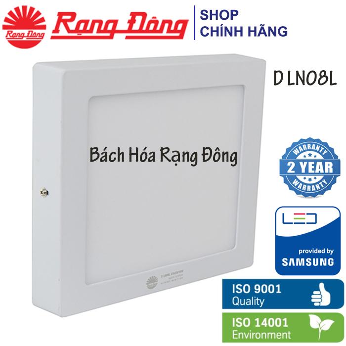 Đèn led ốp trần rạng đông 12w kích thước 17x17, chipled samsung model: d ln08l 17x17/12w