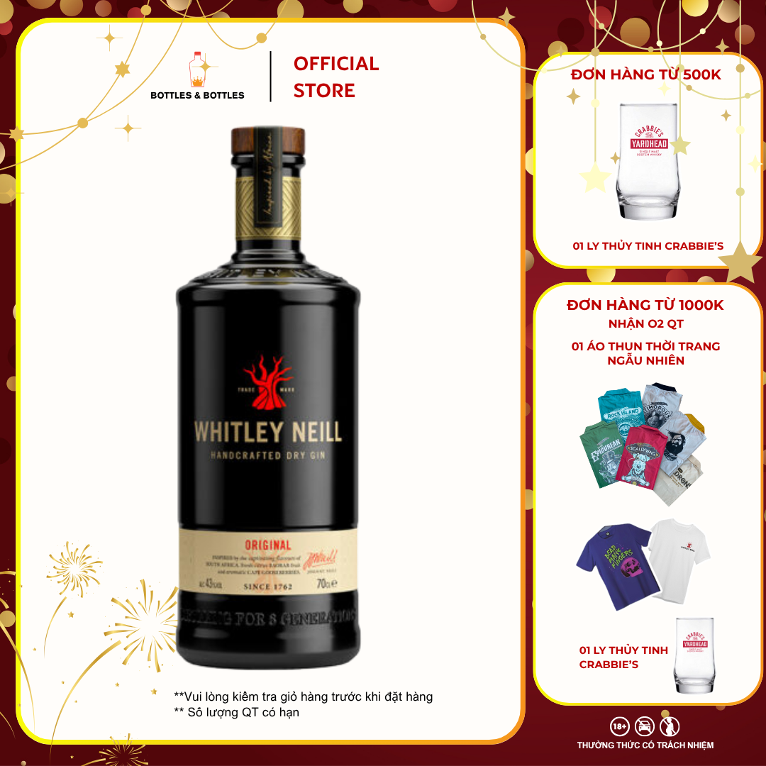 Whitley Neill London Dry Gin - Anh Quốc - 700ML - 43%