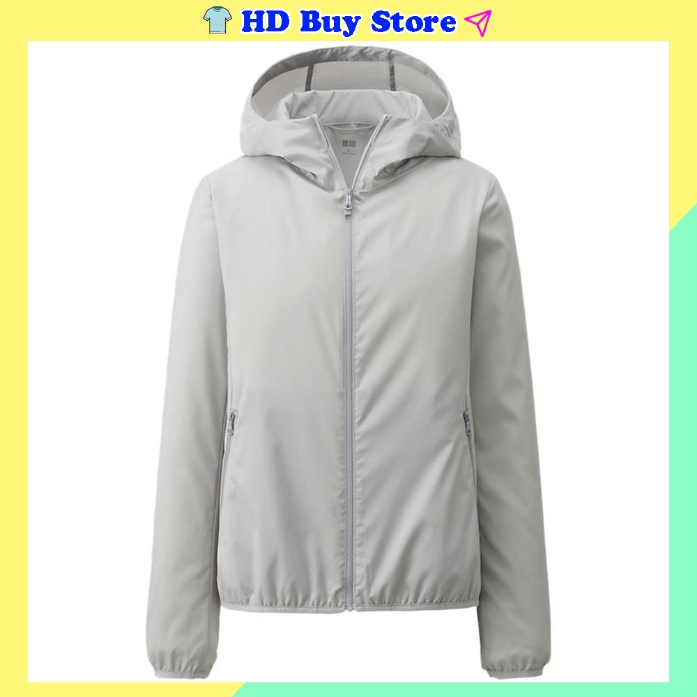 Áo Khoác Gió Thể Thao UNI Nam - Nữ Chống Nước Màu Xám - Áo khoác nam - áo - áo nam