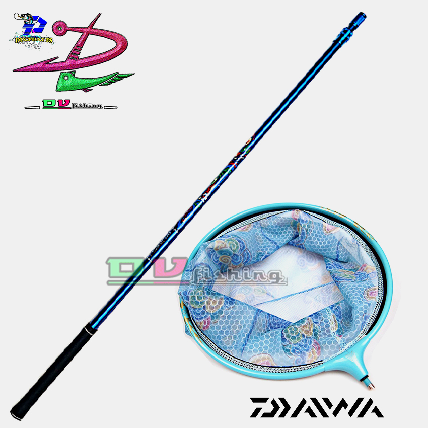 Bộ Cán Mặt Vợt Cá DIAIWA Carbon + vành tròn dùng cho câu đơn câu đài ( CÁN CÓ NHIỀU MÀU ).!!!