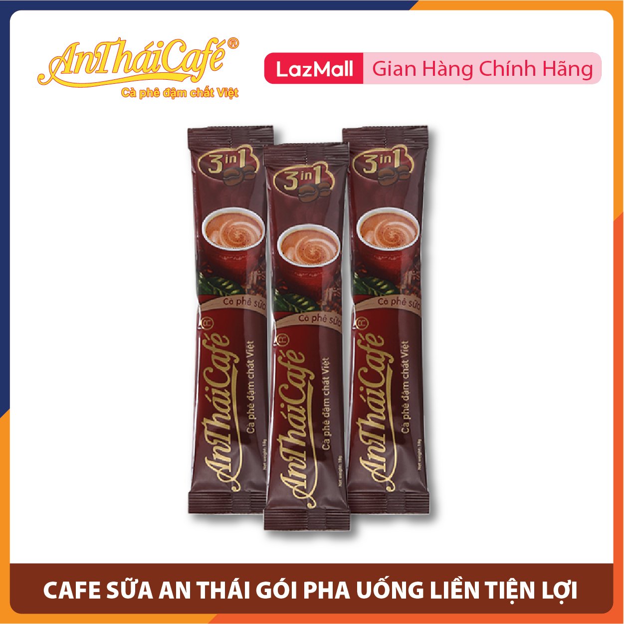 Combo 3 Gói Cà Phê Sữa 3 Trong 1 An Thái (3gói x 18gr) - AnTháiCafé
