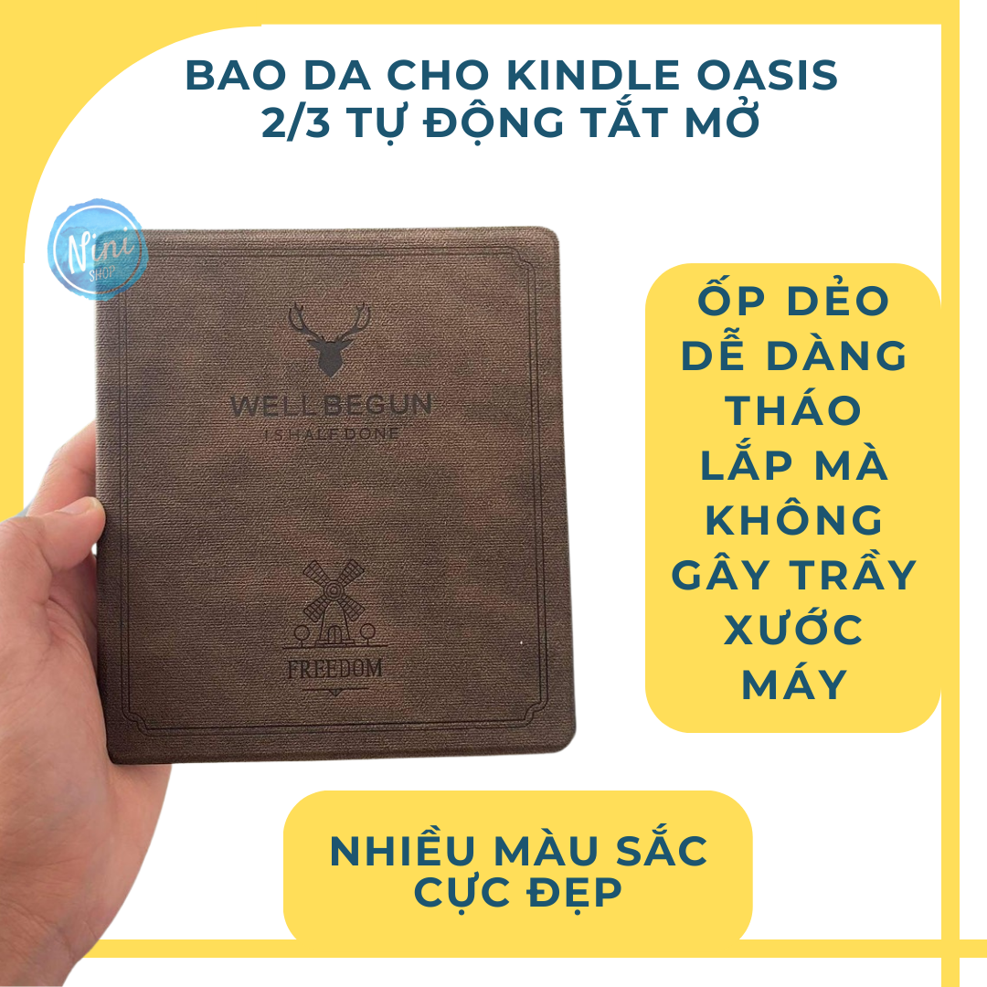 [HCM]Cover ốp lưng dẻo cho máy đọc sách kindle oasis 2/3