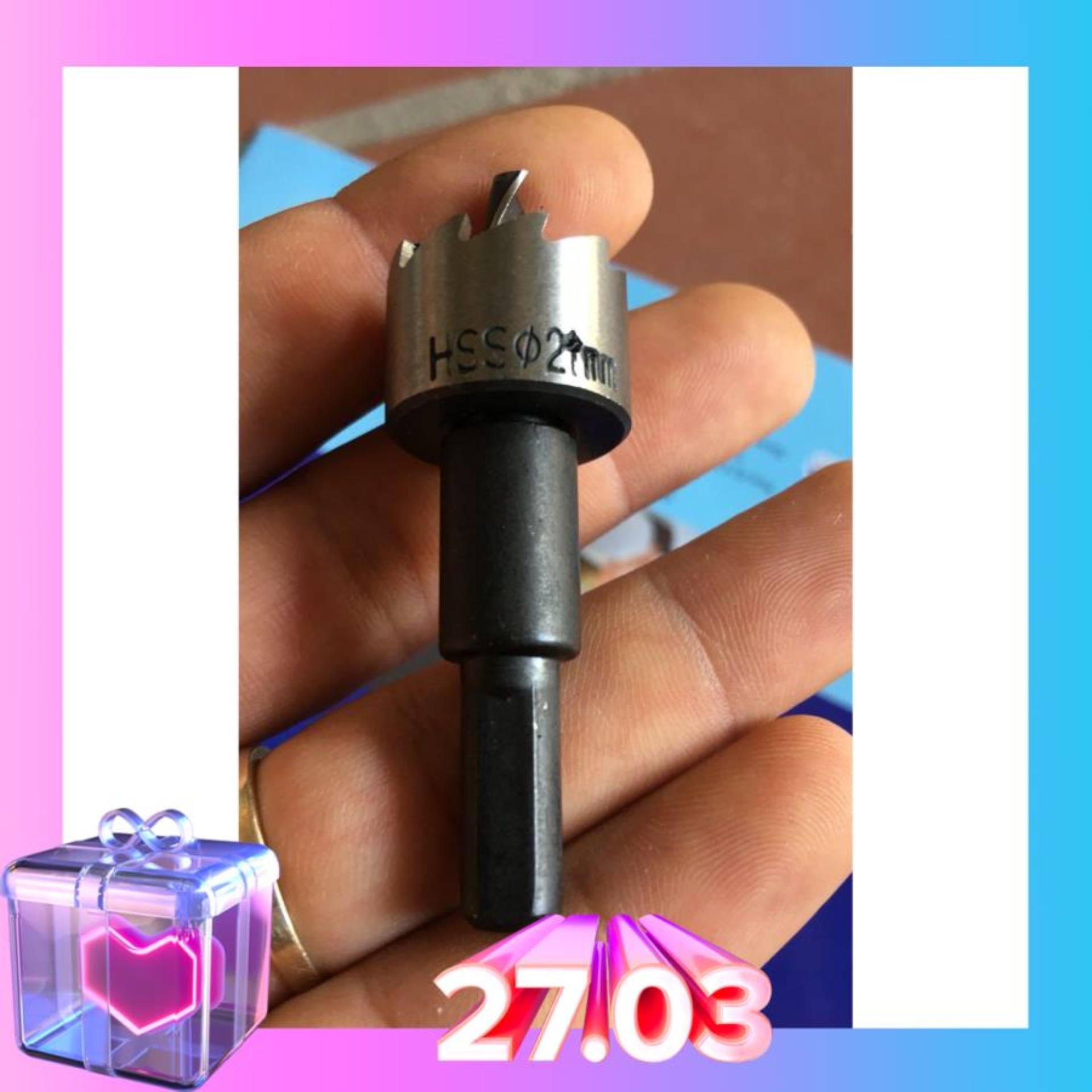 Mũi khoét khoá tay gạt cửa nhôm phi 21
