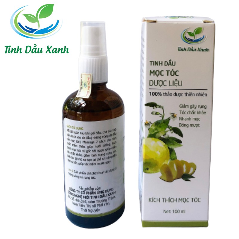 Tinh Dầu Bưởi Xịt Mọc Tóc Tinh dầu xanh Thái Nguyên looại 100ml