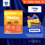 Sữa Bột Vinamilk Dielac Gold 4 hộp 1400g (Cho Trẻ Từ 2- 6 tuổi) - Sữa công thức hỗ trợ phát triển trí não của trẻ, tăng cân, chiều cao