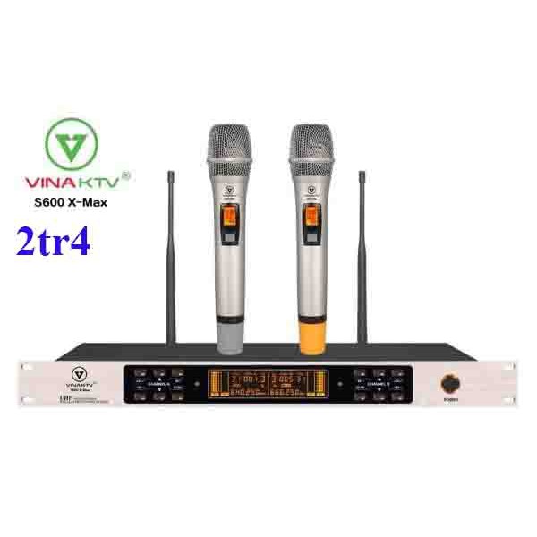 Micro không dây chính hãng VinaKTV S-600X-Max,. Siêu phẩm dành cho gia đình