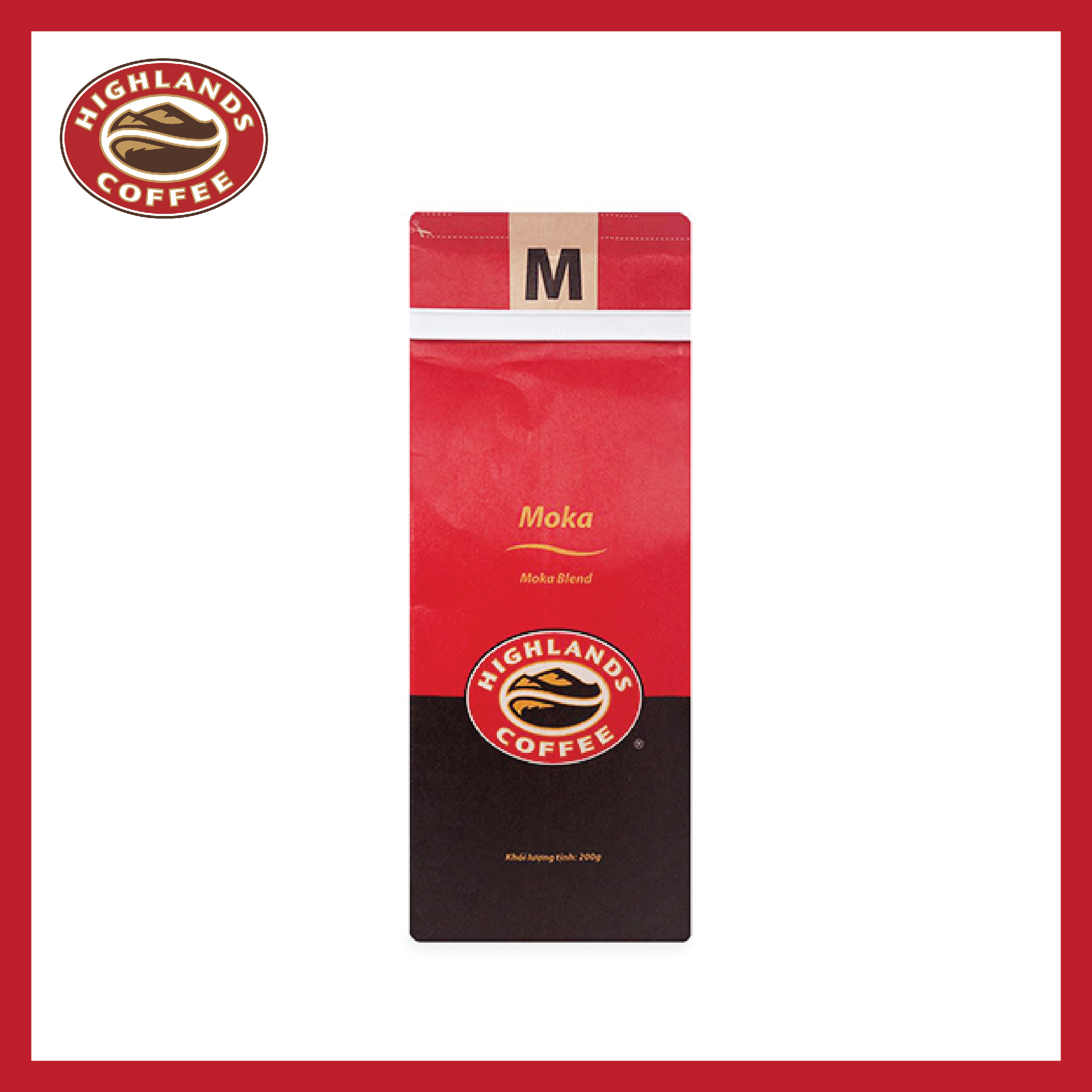 Cà Phê Rang Xay Moka Highlands Coffee túi 200g