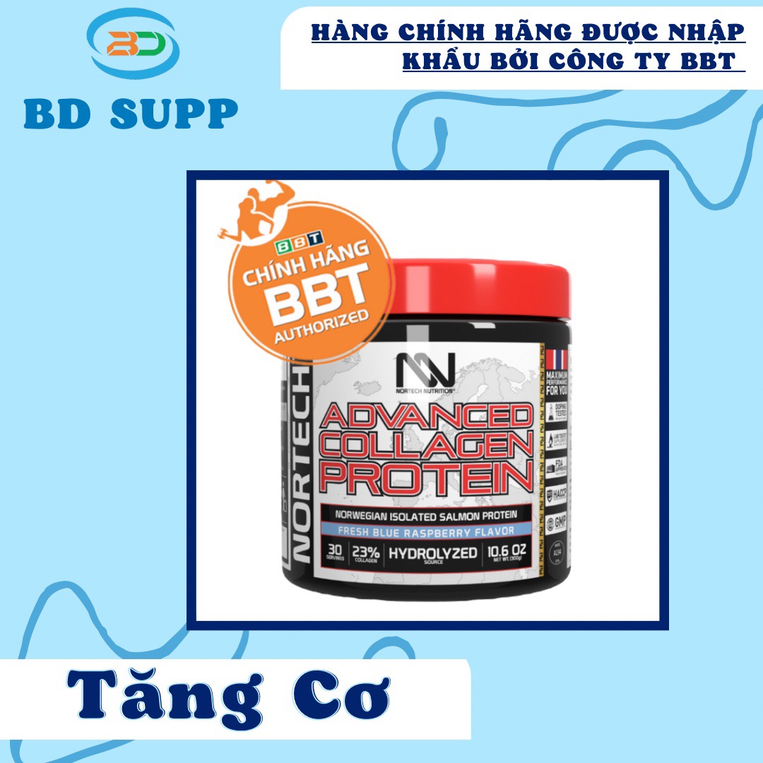 Nortech Nutrition Nauy, Advanced Collagen Protein , Bổ Sung Protein Thủy Phân Cá Hồi, 23%Collagen, Đẹp Da & Ngăn Ngừa Lão Hóa