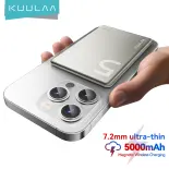 Kuulaa 5000mAh Power Bank Không Dây Tích Hợp Nam Châm PD20W Wireless Magsafe PowerBank for iPhone 15 Pro Max 14 13 12 Series Slim Fast Charge with Auto-wake 7.2mm Portable Magn/etic Battery Pin Sạc Dự Phòng