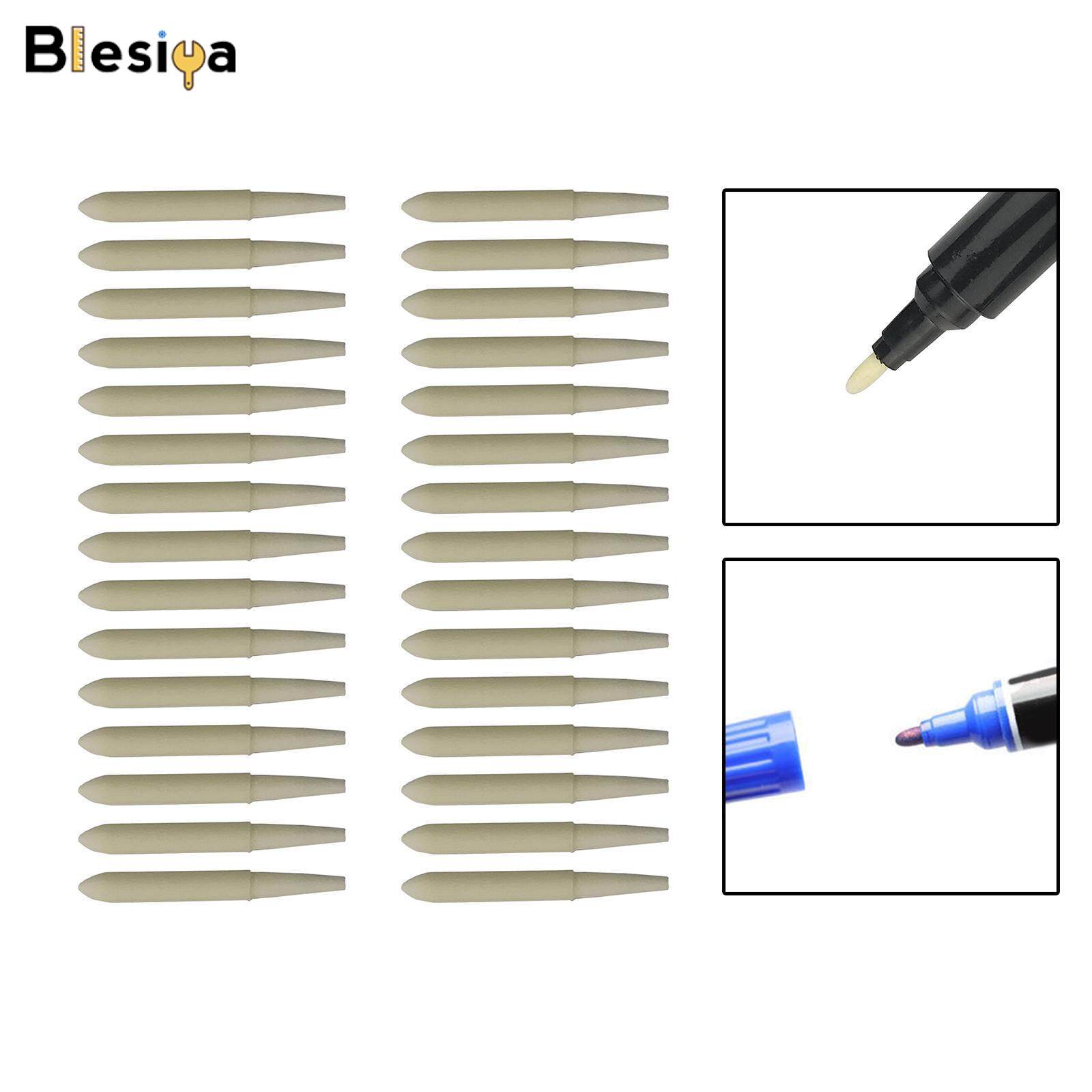 Blesiya 30x Refillable Pen Double Head Fine Replacement Nib Whiteboard Pen