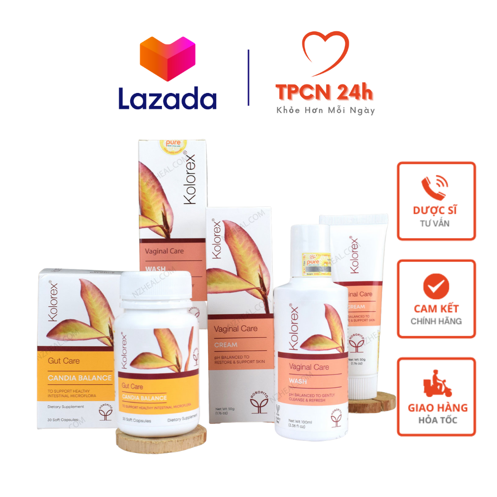 Nhập khẩu - Viên Uống Giảm Nấm Candida Kolorex Gut Care Candida Balance 30v