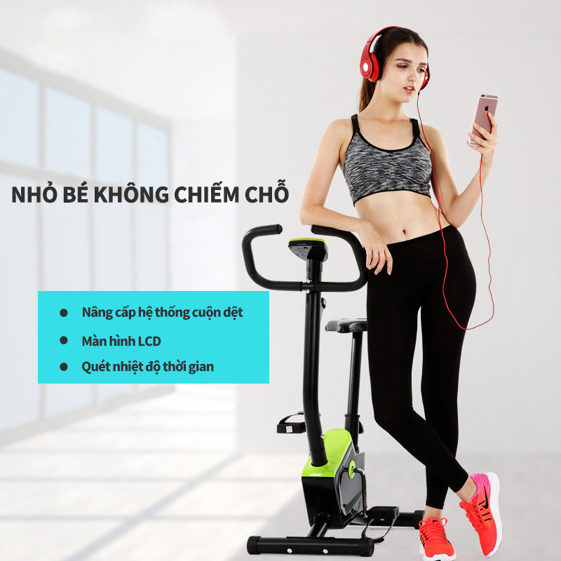 Xe đạp tập thể dục air bike Máy đạp xe thể dục trong nhà.Xe đạp tập gia đình，Máy đạp xe giảm cân, giảm mỡ đa chức năng phù