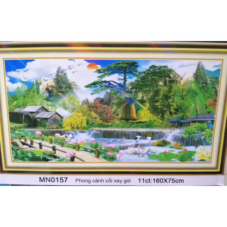 Tranh thêu chữ thập cây tình yêu MFJ0703-Siêu thị tranh thêu