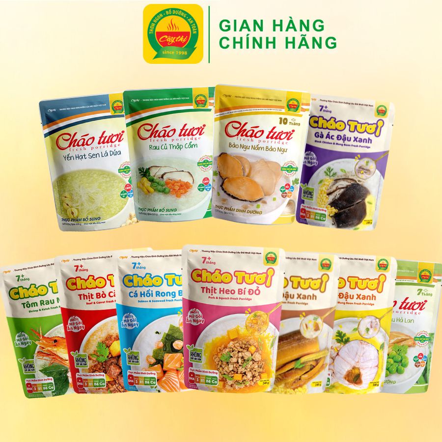 Combo 11 Gói Đủ Vị Cháo Tươi Dinh Dưỡng Cây Thị