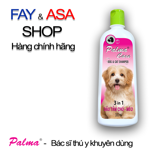 Dầu tắm chó mèo Palma Care 300ml với 3 tính năng