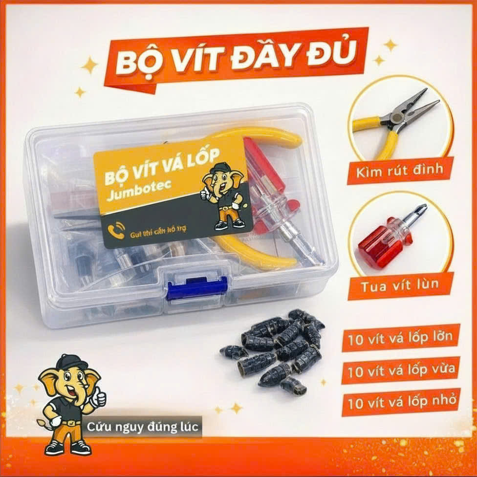 [RUICHI] Hộp Vít sửa lốp khẩn cấp, không cần tháo lốp, sửa chữa nhanh chóng, có thể sử dụng cho xe hơi / xe máy lốp chân không