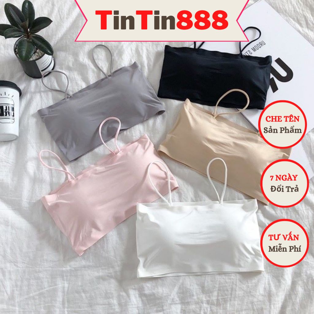 Áo bra su ngang mút mỏng trơn có thể tháo rời được - Bra su mềm mịn mát co dãn tốt quây ngang dây vai - Áo lót có móc kiểu trẻ trung năng động- TinTin888