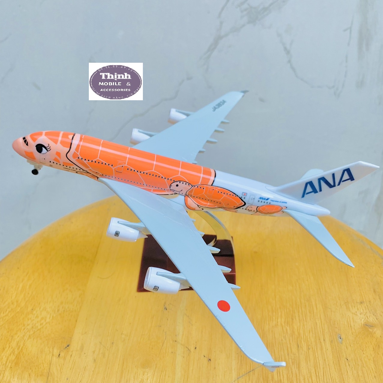 Mô hình máy bay airbus a380 livery kim loại cao cấp 20cm có bánh xe kèm