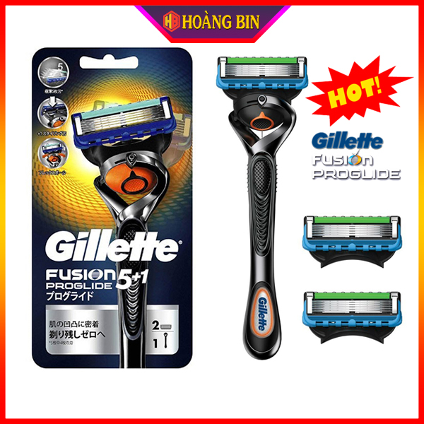 Dao cạo râu Gillette Fusion Proglide 5+1 Nhật Bản lưỡi kép cạo sát sạch không gây trầy xước