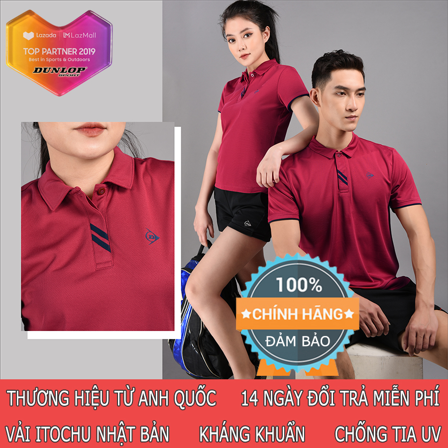 Áo polo nam thể thao dunlop - dabas9105-1c hàng chính hãng thương hiệu anh quốc
