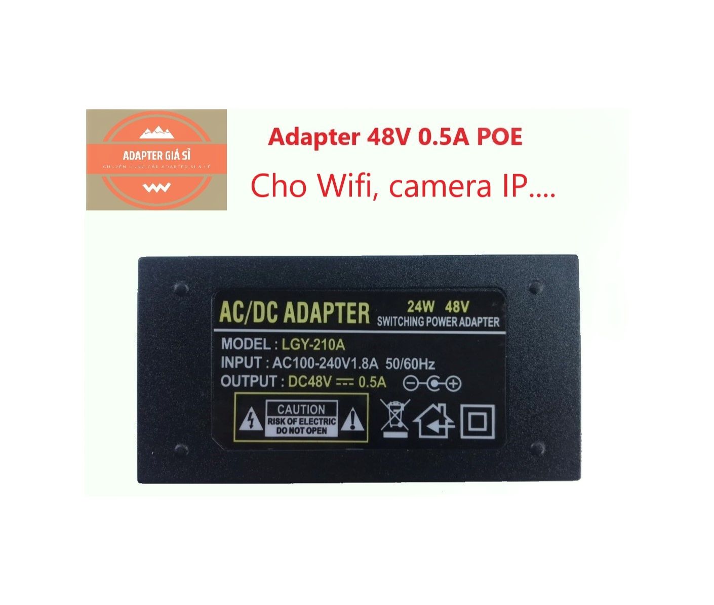 Adapter nguồn 48v 0.5a poe dùng cho wifi camera ip modem...