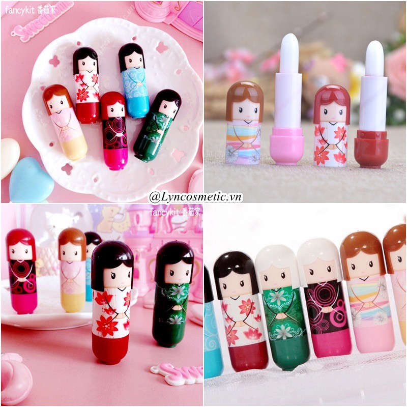 Son Dưỡng BÚP BÊ KIMONO LipBalm Nội Đa Giảm Thâm Môi