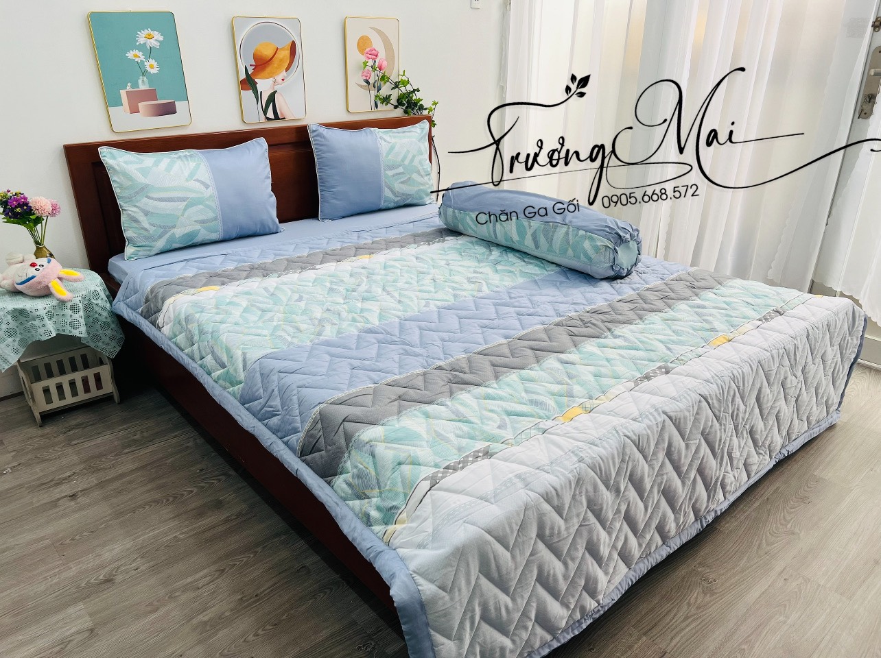 Chăn Ga Lụa Tencel mát mịn mềm mát họa tiết sang trọng