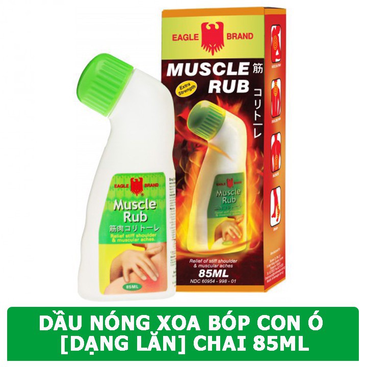 Dầu nóng con ó eagle brand muscle rub singapor dạng lăn chai 85ml