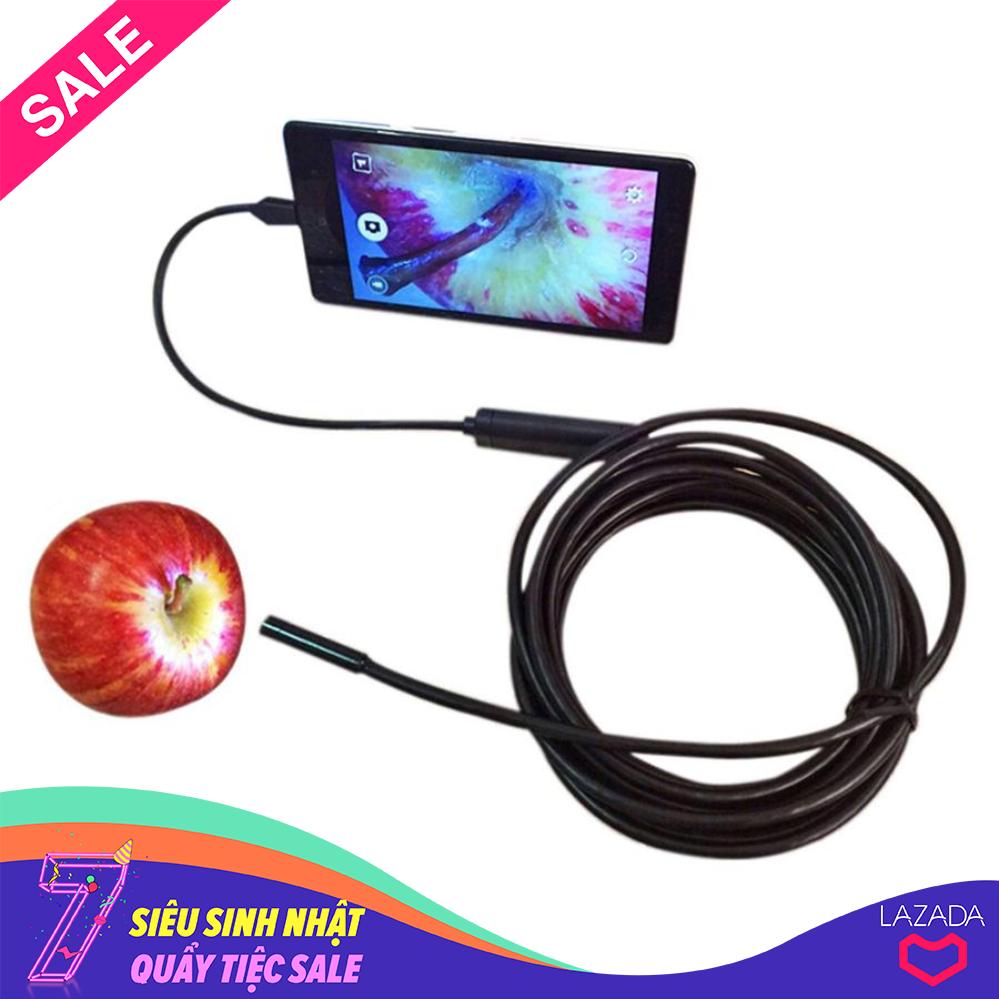 Camera nội soi chống nước 7mm dài 1m cho Máy tính và Điện thoại - Kmart