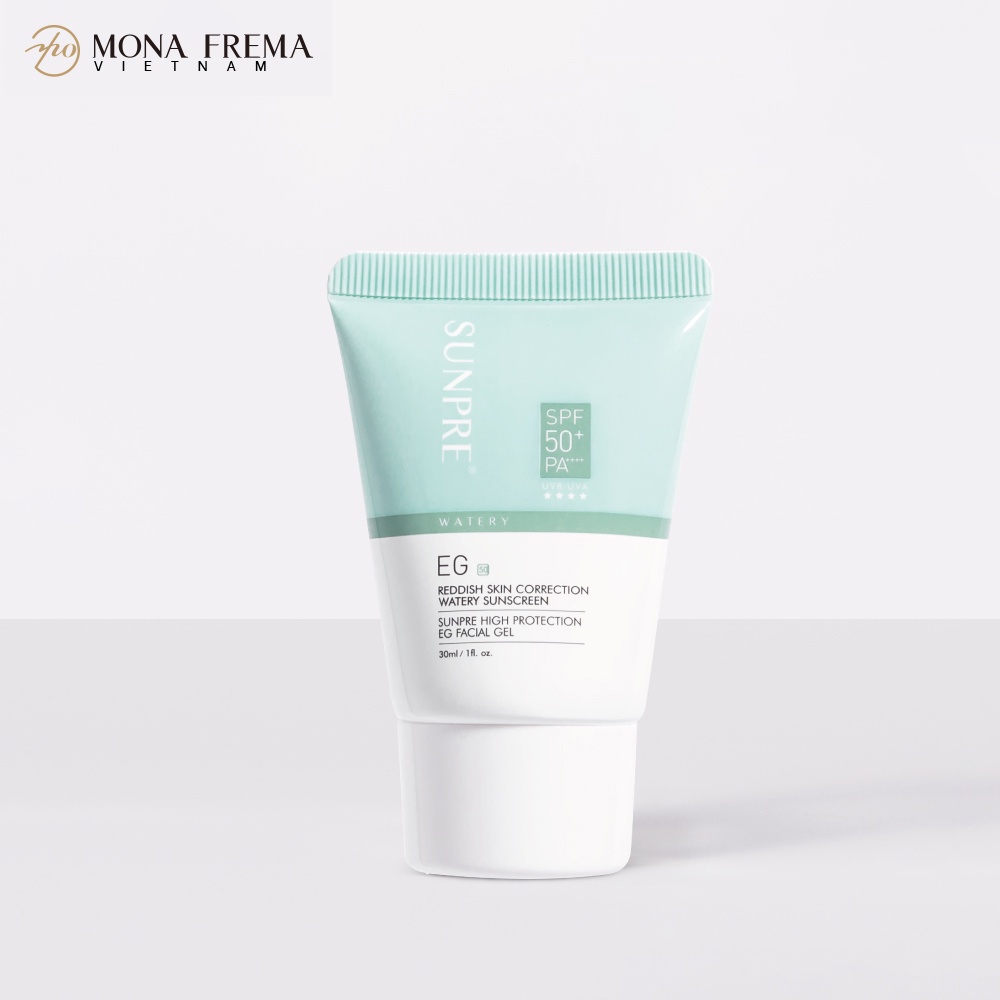 Kem chống nắng che khuyết điểm da mụn mona frema sunpre high protection eg facial gel 30ml