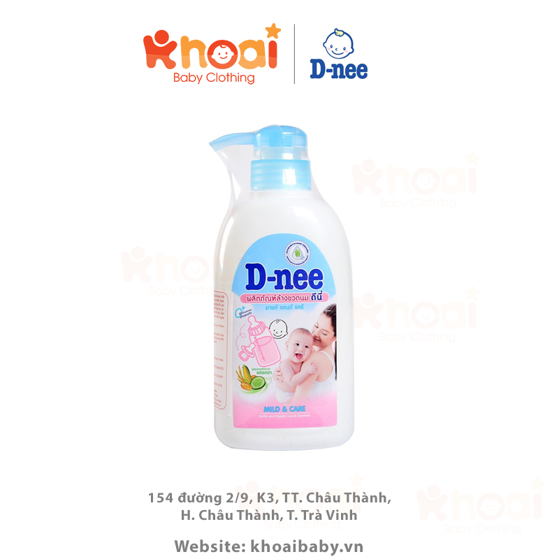Nước rửa bình sữa, rửa đồ dùng cho bé D-nee Chai 500ml - Chính hãng Cty