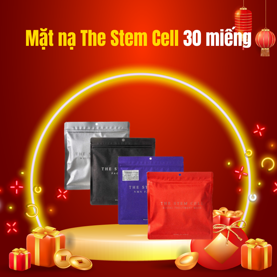 Mặt nạ tế bào gốc Mặt Nạ The Stem Cell Face Mask Nhật Bản 30 Miếng, hàng nội địa Nhật