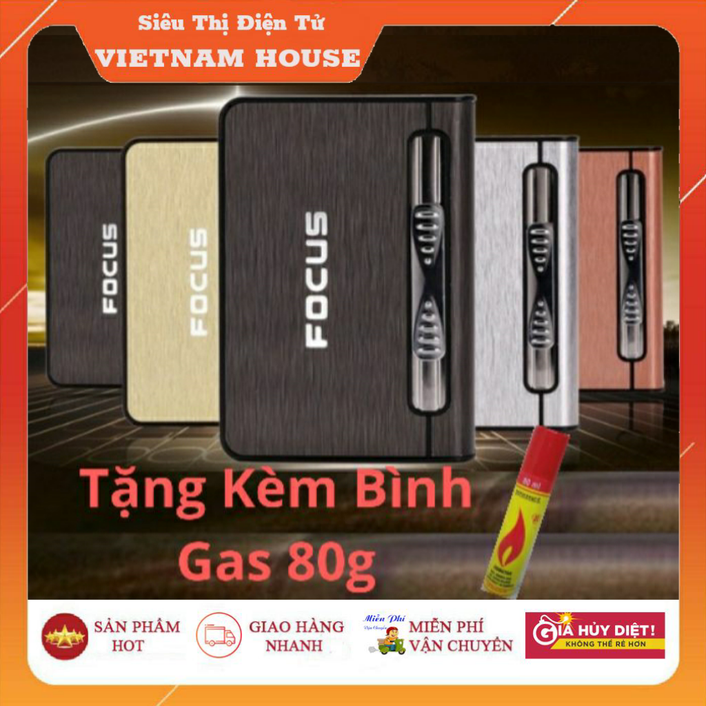 🔴ĐANG SALE🔴HỘP THUỐC LÁ KIM KHÒ LỬA FOCUS, HỘP ĐỰNG THUỐC ĐA NĂNG (LOẠI TỐT) - TẶNG KÈM BÌNH GAZ.