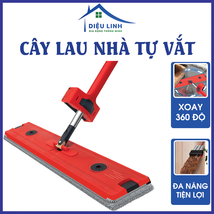 Cây lau nhà tự vắt thông minh xoay 360 độ lau sạch khô nhanh dieulinhshop