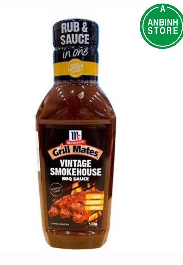 Date 02/25 sốt ướp bbq mccormick grill mates 500gr - vintage smokehouse
