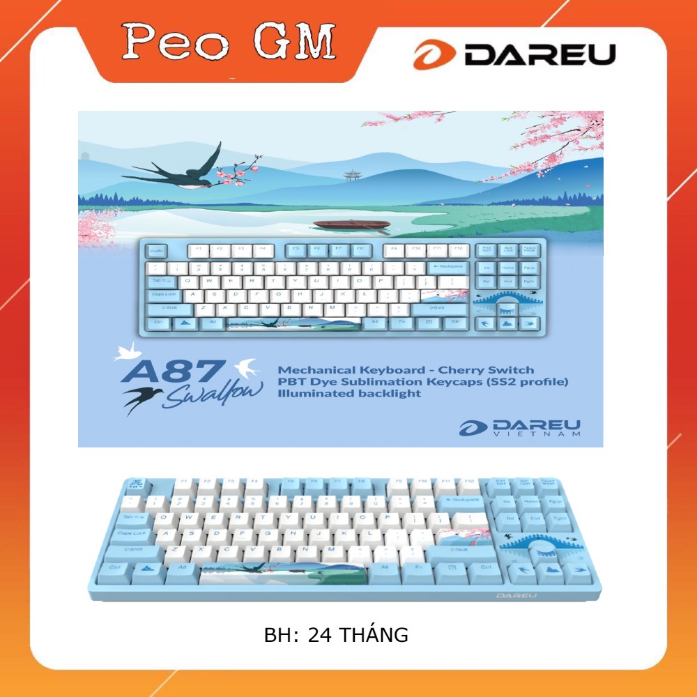 Bàn phím cơ dareu a87 swallow