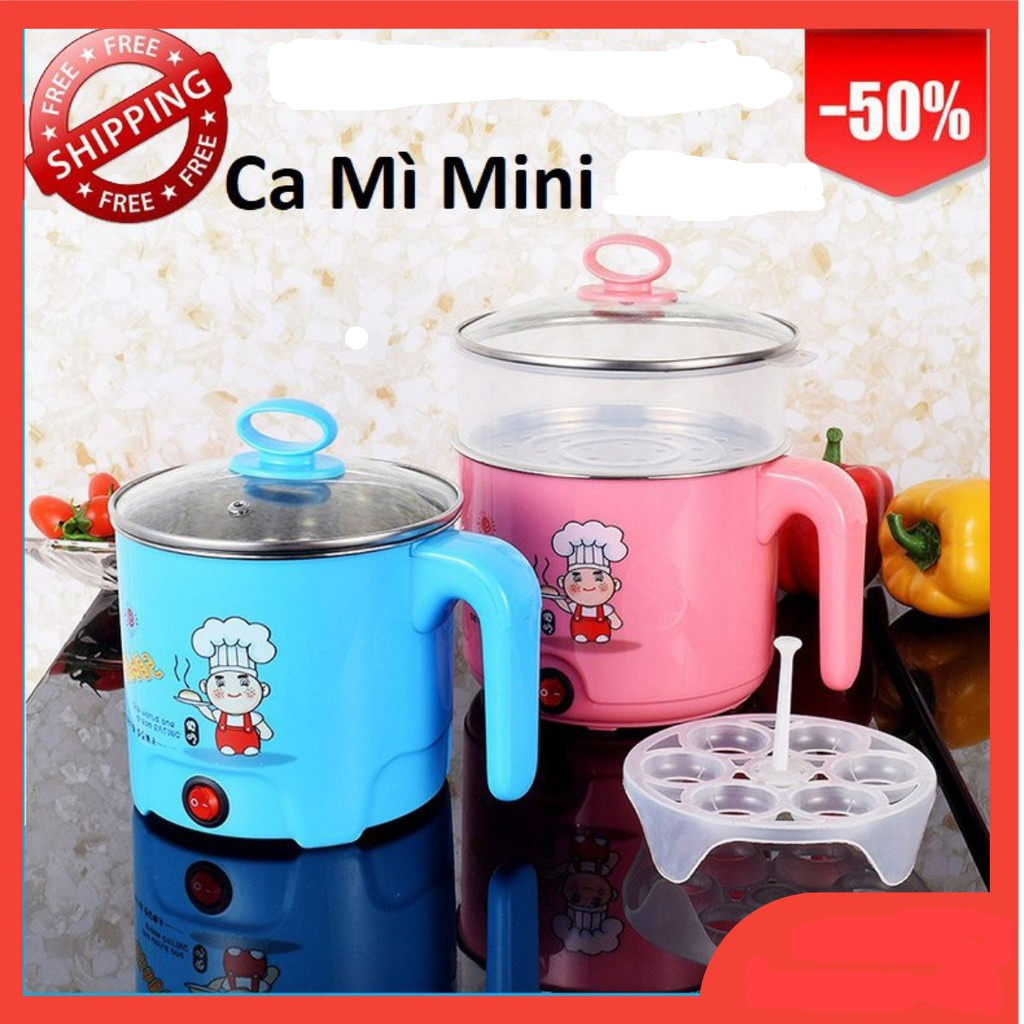 Ca điện nấu mì kiêm nồi lẩu mini siêu tiện lợi