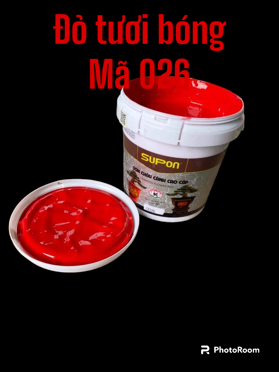 Sơn màu đỏ tươi bóng , sơn chậu cảnh chuyên dụng, ngoại thất