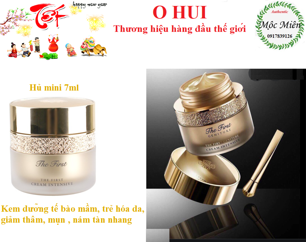 Kem dưỡng da chống lão hóa giảm thâm mụn nàm tàn nhang Ohui The First Cream Intensive hủ mini sample 7ml