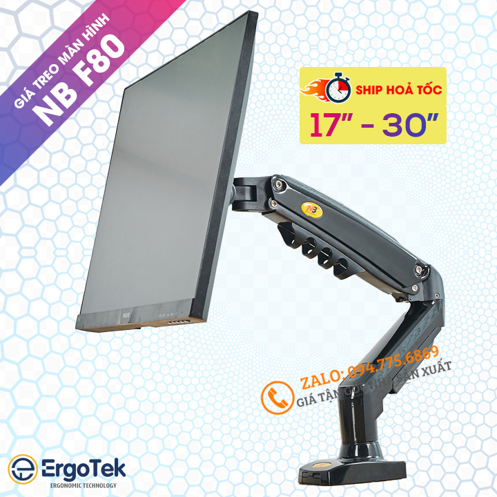 Giá Treo Màn Hình Máy Tính NB F80 17 - 30 Inch - Tay Arm Treo Đỡ Màn Hình F80
