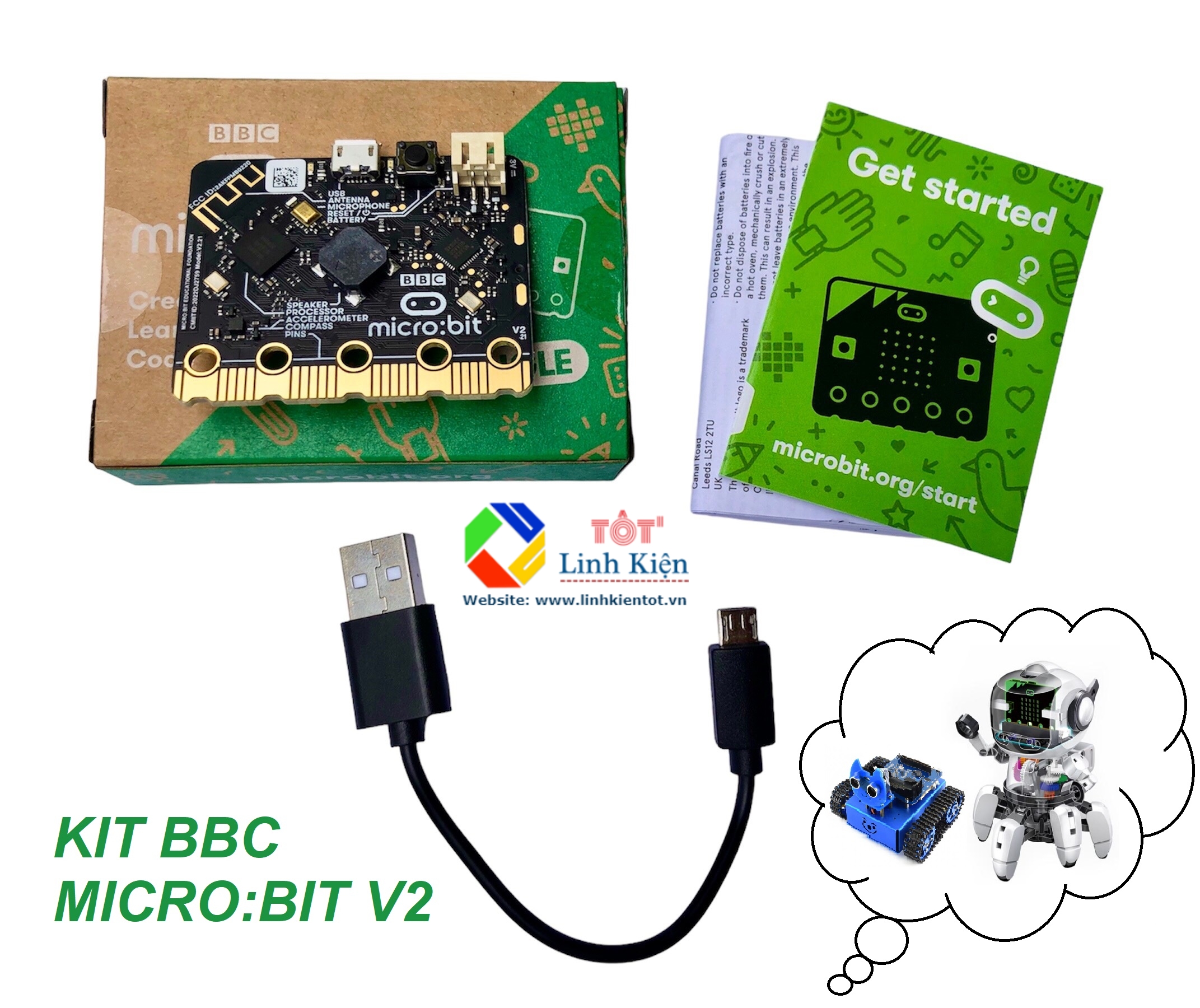 BBC Micro:bit 2.0- Board Kit học lập trình STEM microbit phiên bản mới