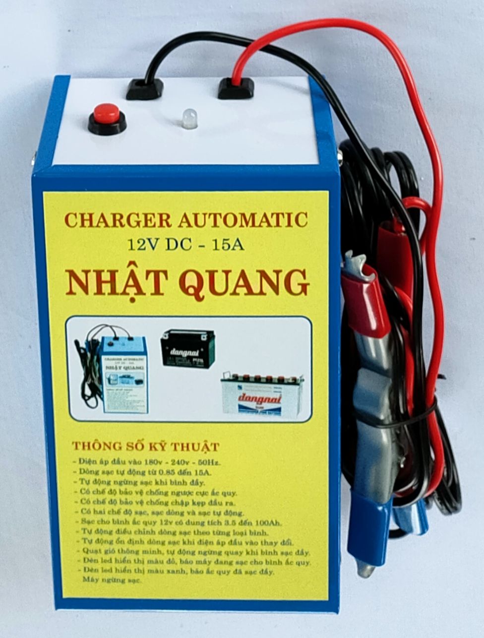 MÁY SẠC BÌNH ẮC QUY 12V TỰ ĐỘNG 15A